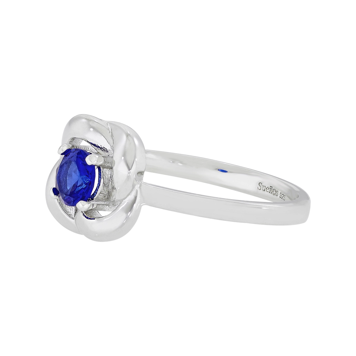 Anillo en plata Ley 925, con cristal central, de la coleccion Sueños