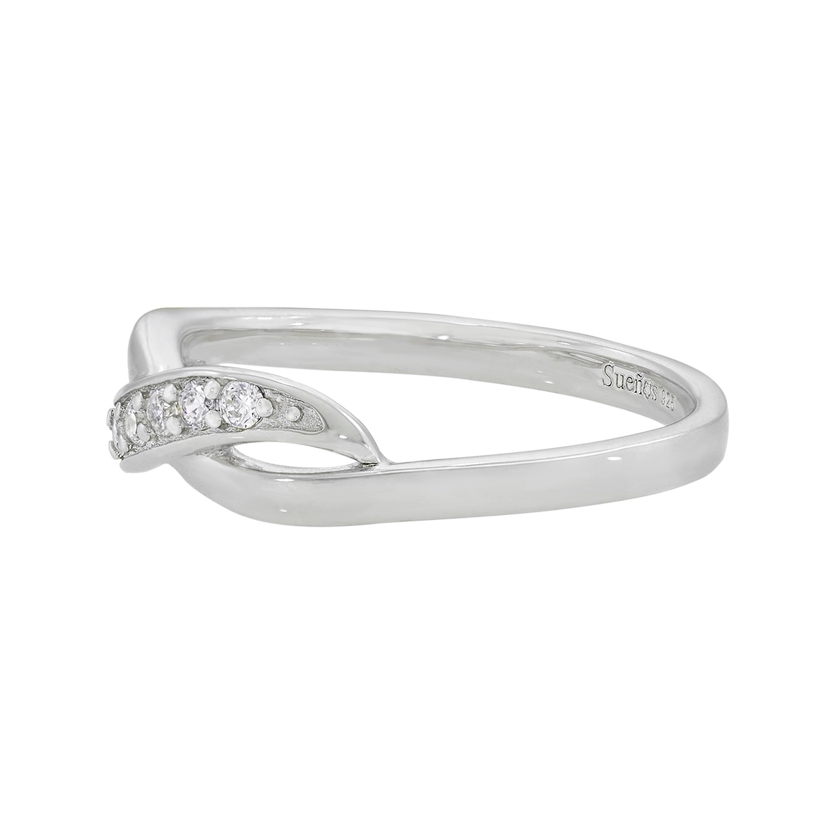 Anillo en plata Ley 925, con cristales, de la coleccion Sueños