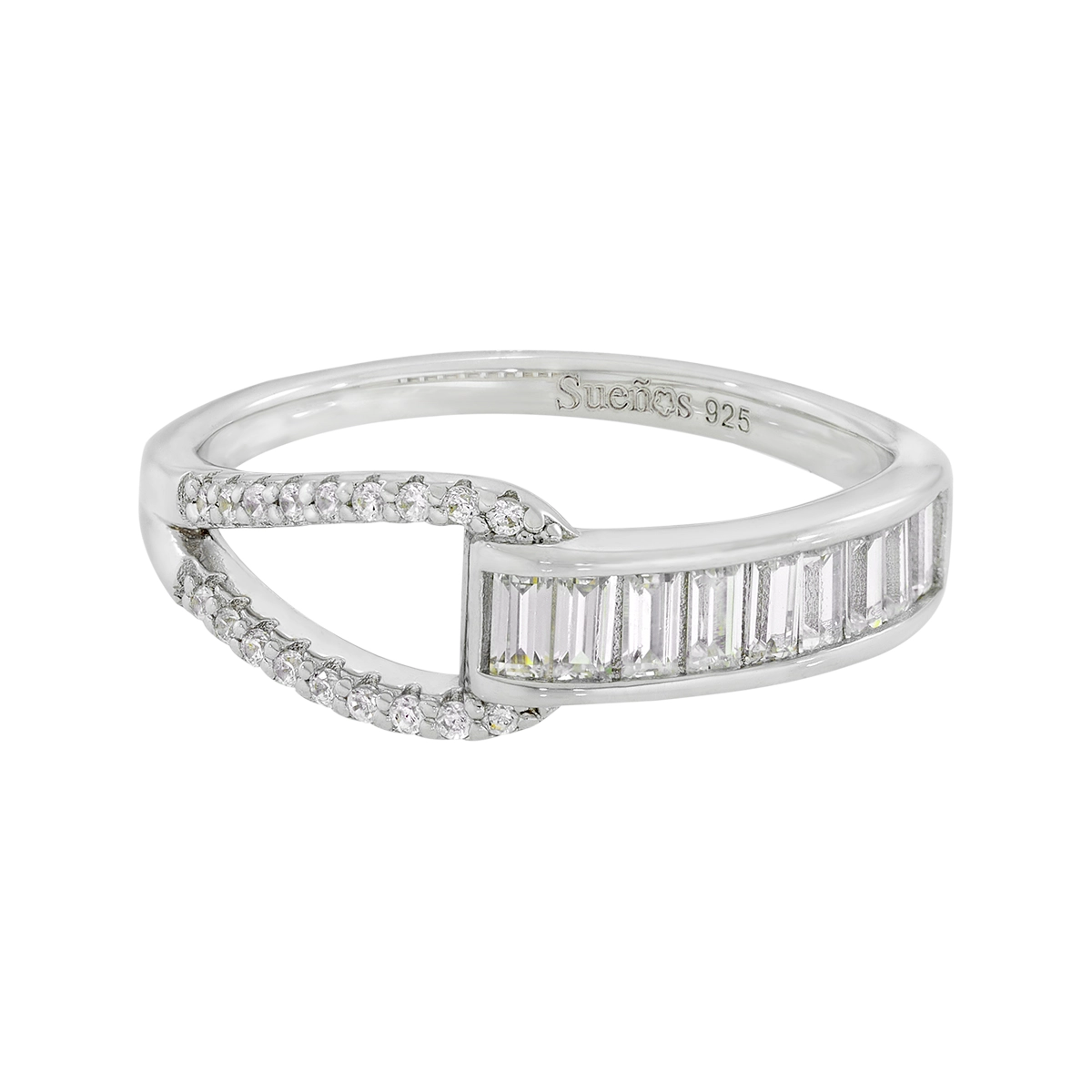 Anillo en plata Ley 925, con cristales, de la coleccion Sueños
