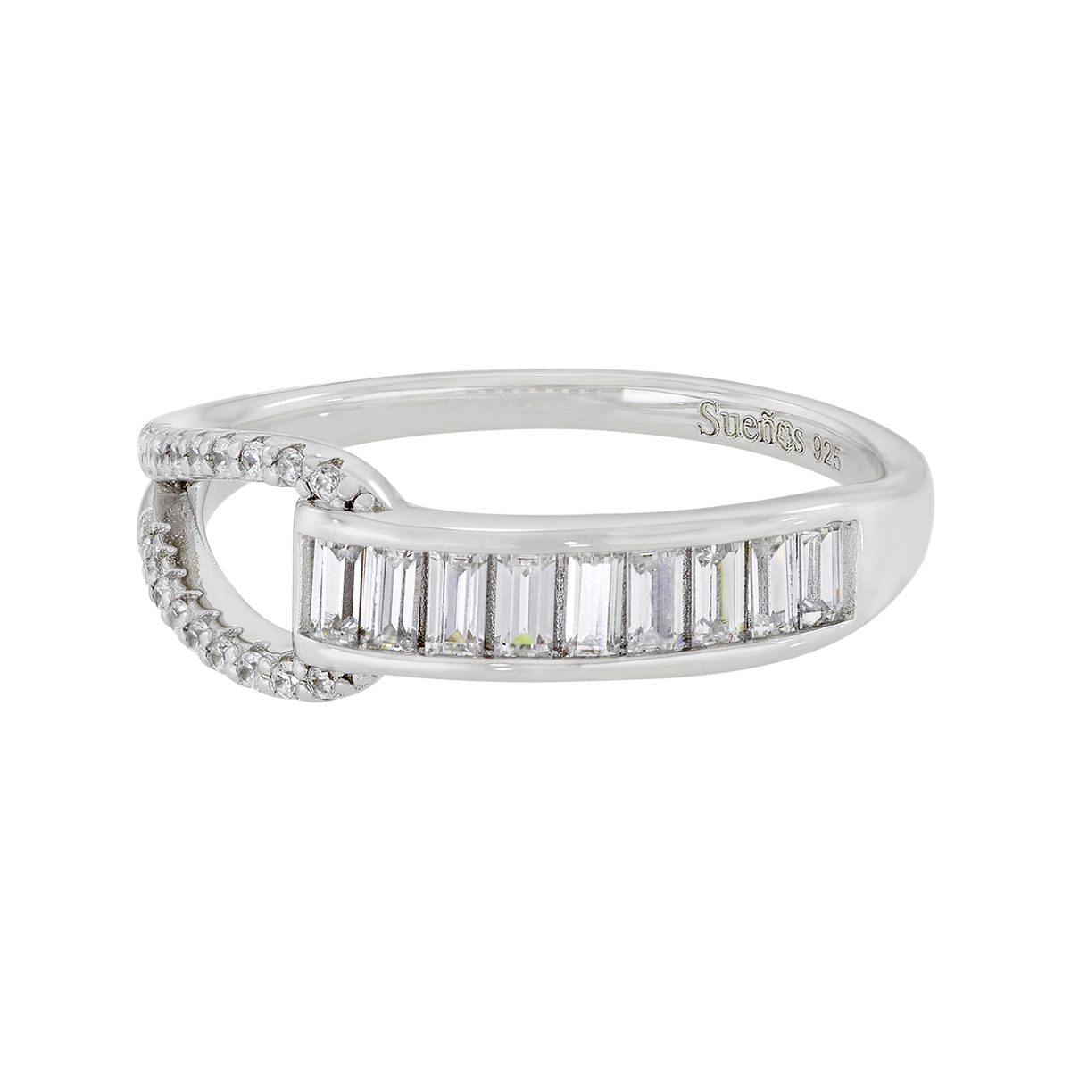 Anillo en plata Ley 925, con cristales, de la coleccion Sueños