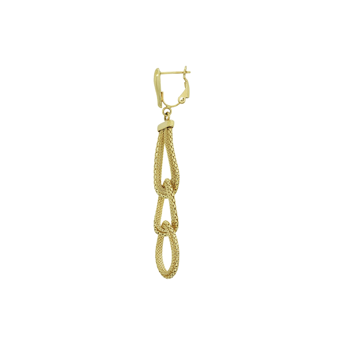 Aretes en oro amarillo de 18 Kilates con visos