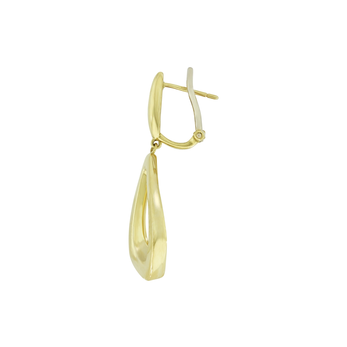 Aretes en oro amarillo de 18 Kilates, Hoja
