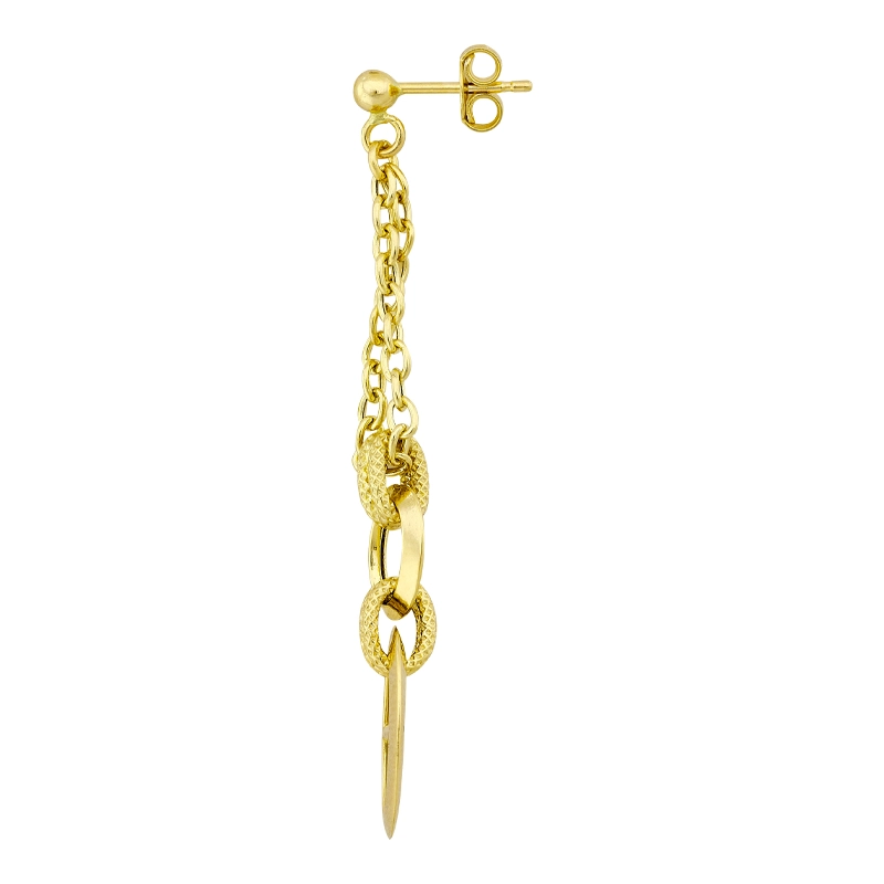 Aretes en oro amarillo de 18 Kilates, Figuras geométricas
