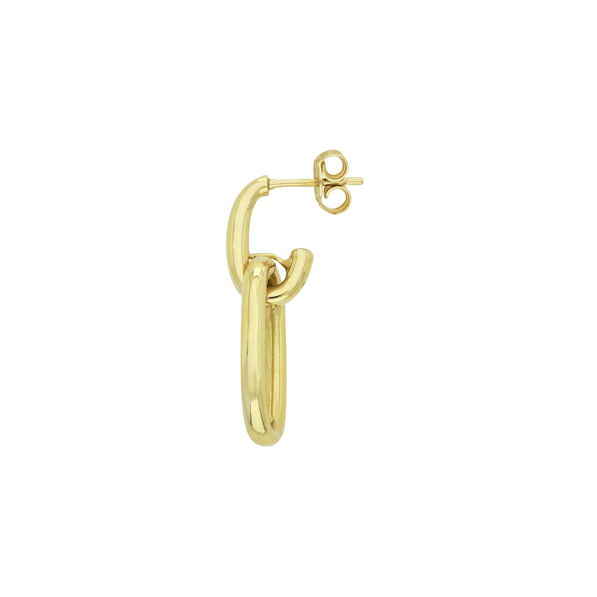 Aretes en oro amarillo de 18 Kilates, Ovalo