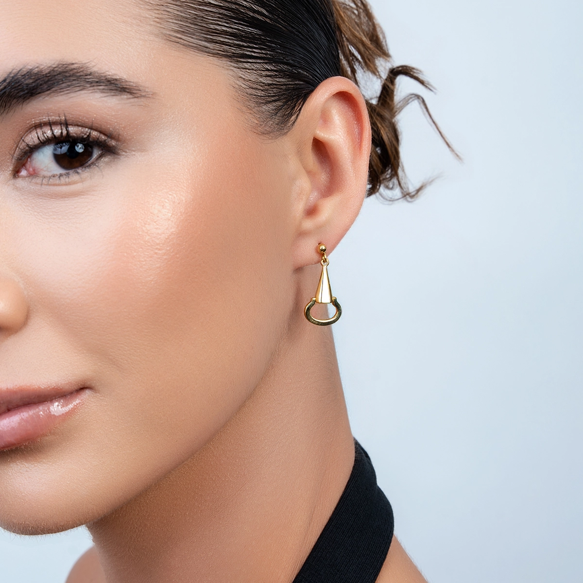 Aretes en oro amarillo de 18 Kilates, Figuras geométricas