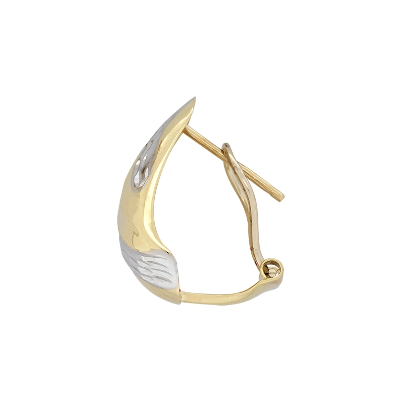 Aretes en oro amarillo de 18 Kilates con visos, Barras