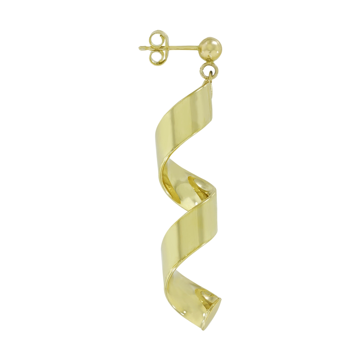 Aretes en oro amarillo de 18 Kilates, Espiral