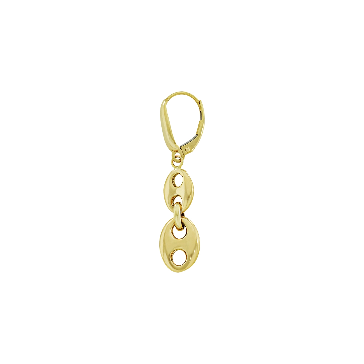 Aretes en oro amarillo de 18 Kilates, Tiras