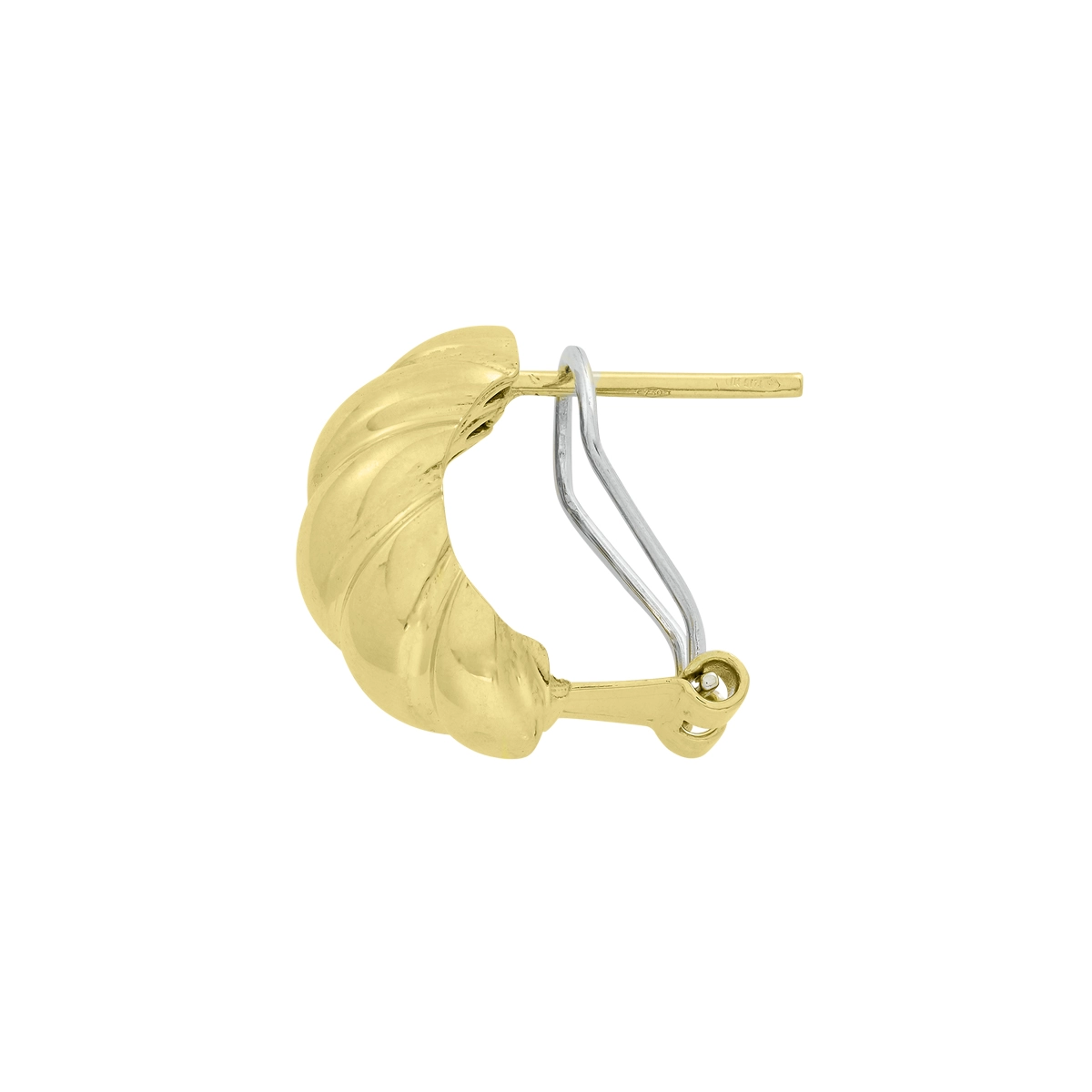 Aretes en oro amarillo de 18 Kilates, Franjas