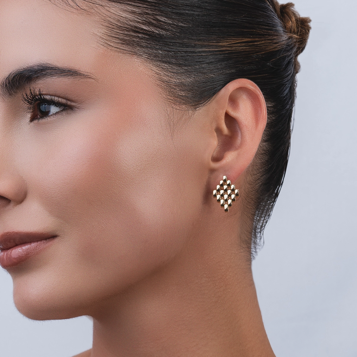 Aretes en oro amarillo de 18 Kilates, Figuras geométricas