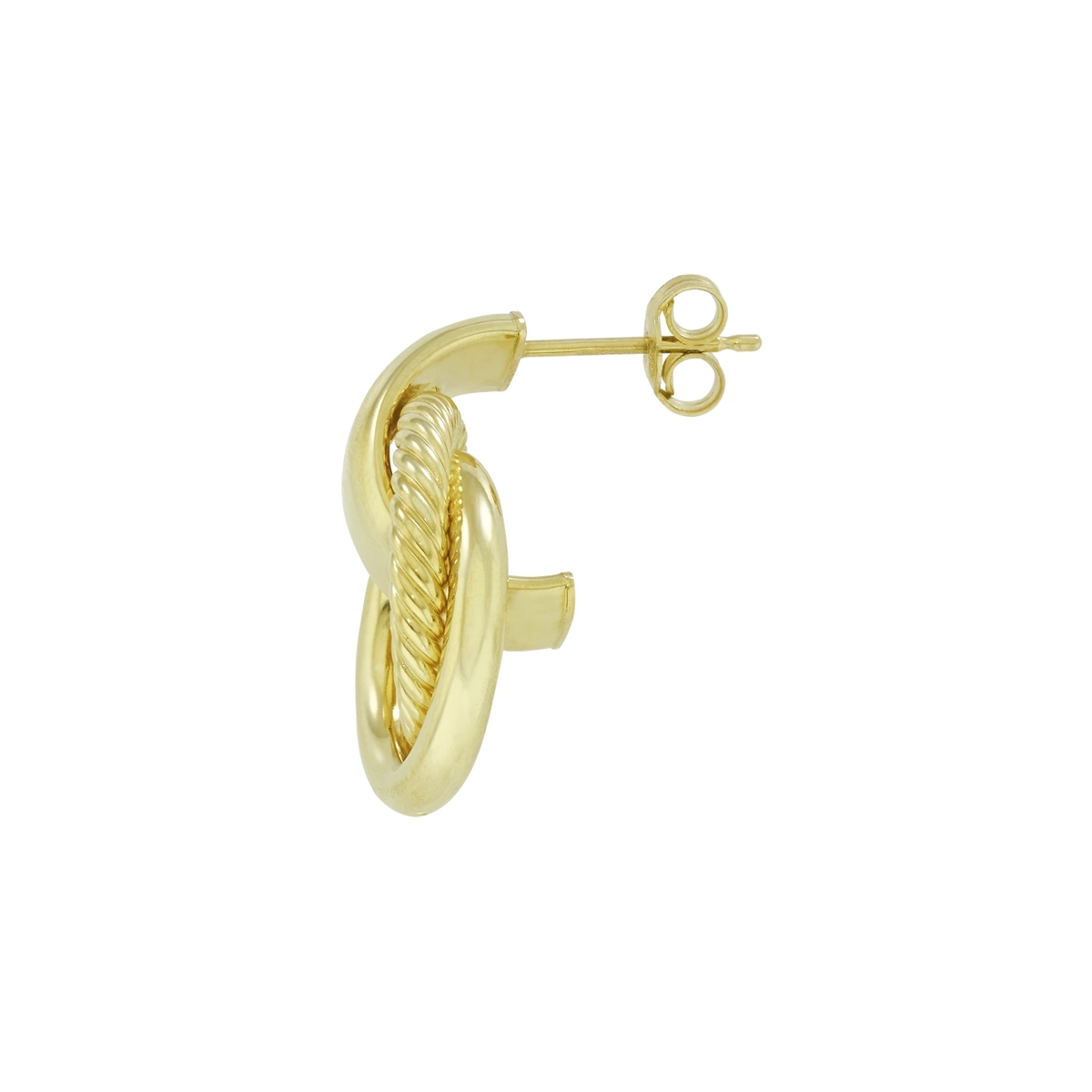 Aretes en oro amarillo de 18 Kilates con visos, Figuras geométricas