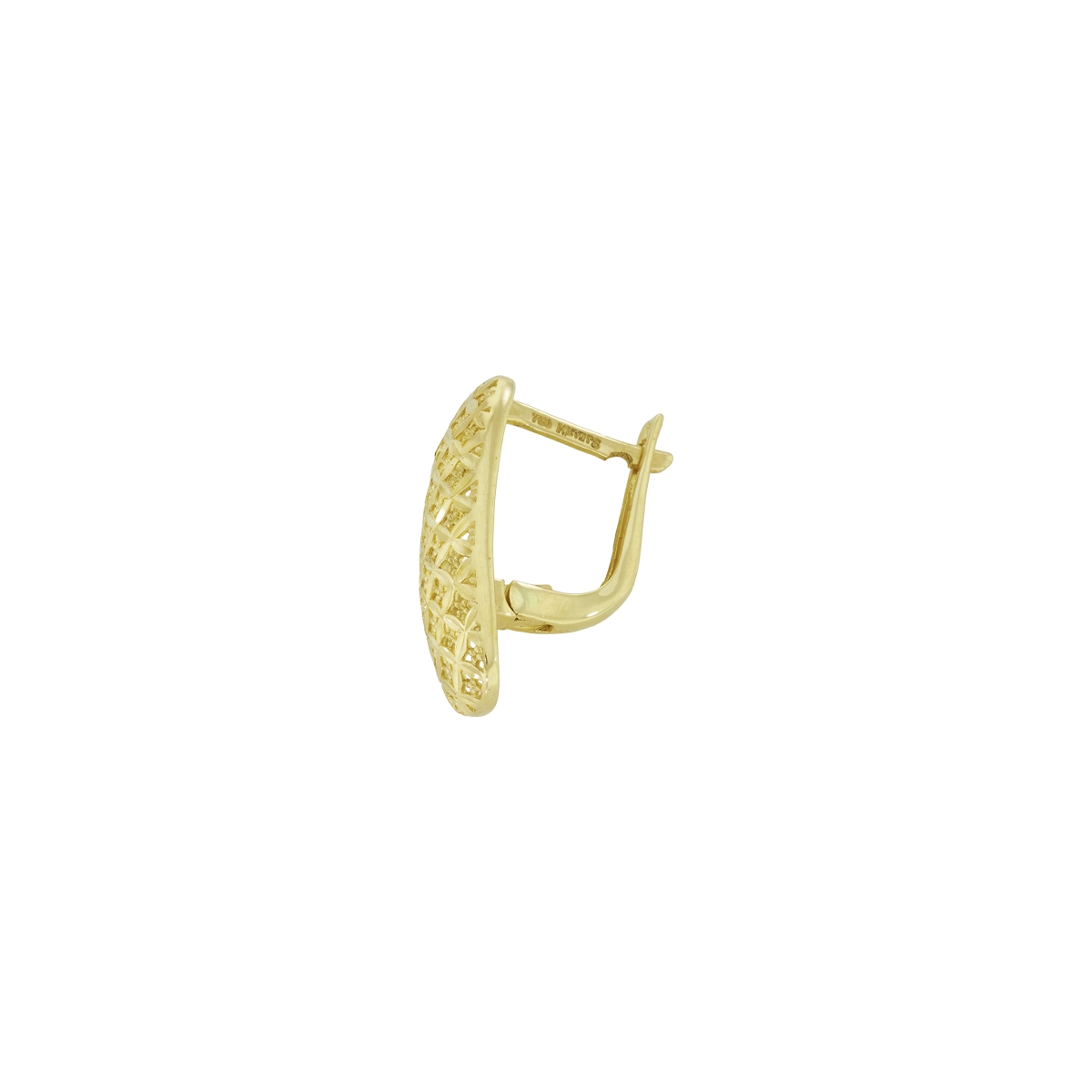 Aretes en oro amarillo de 18 Kilates con visos, Barras