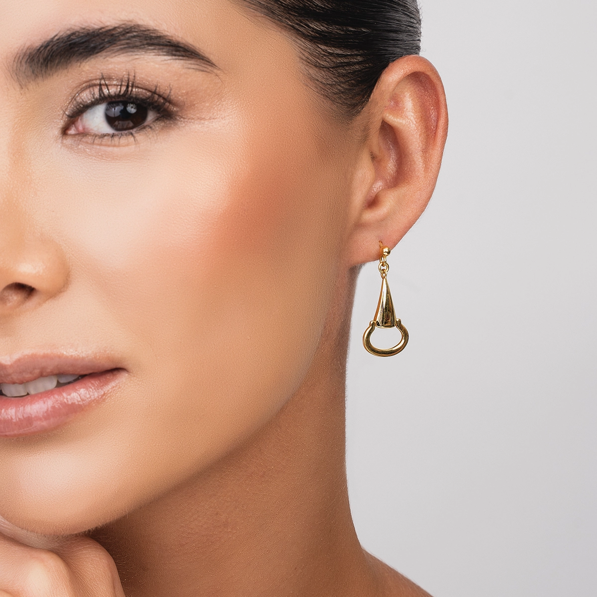 Aretes en oro amarillo de 18 Kilates, Figuras geométricas