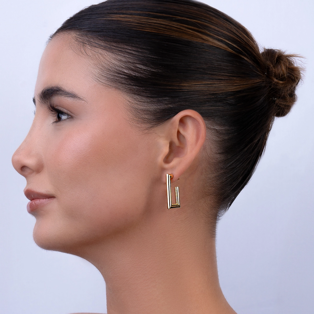 Aretes en oro amarillo de 18 Kilates, Figuras geométricas