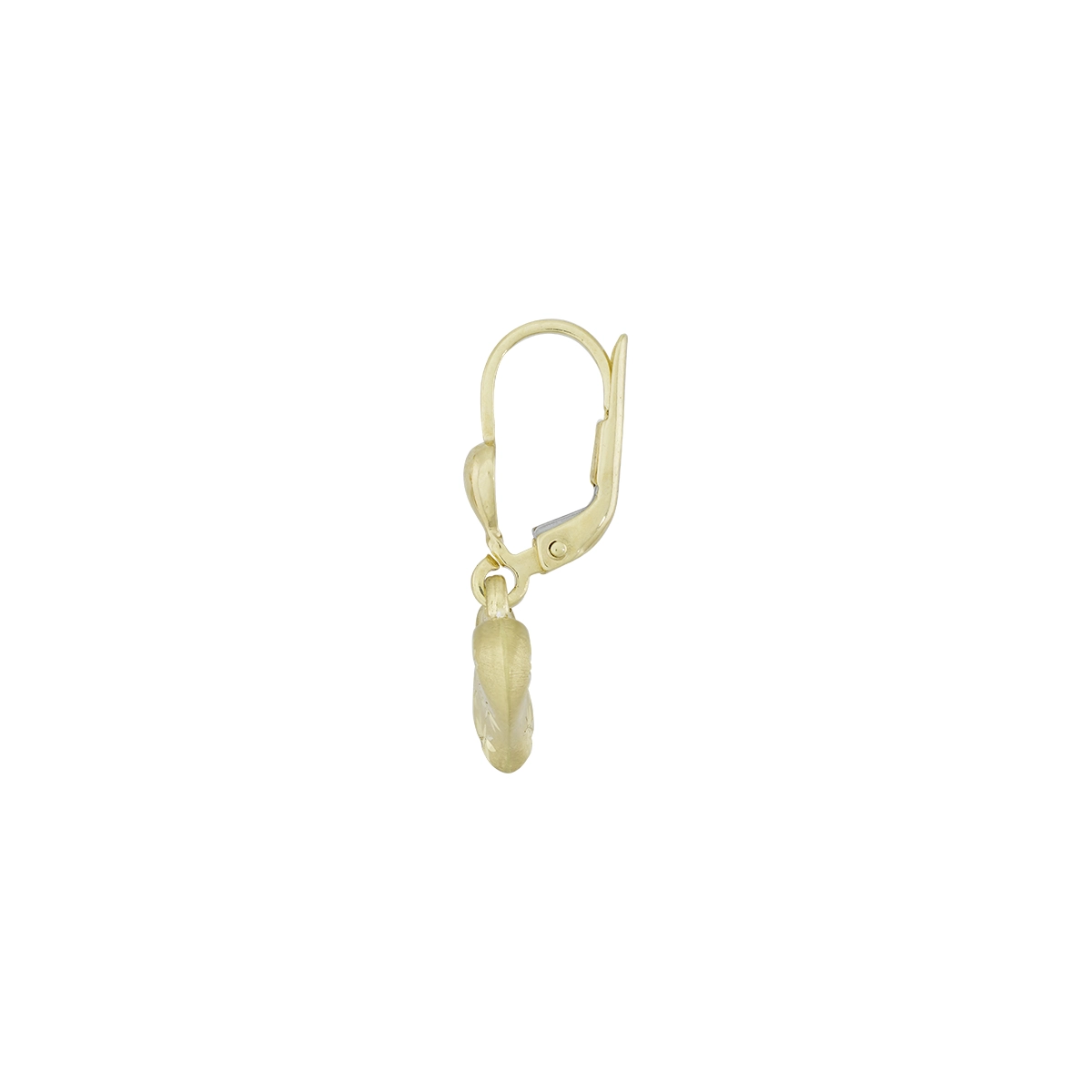 Aretes de corazones en oro amarillo de 18 Kilates con visos satinado