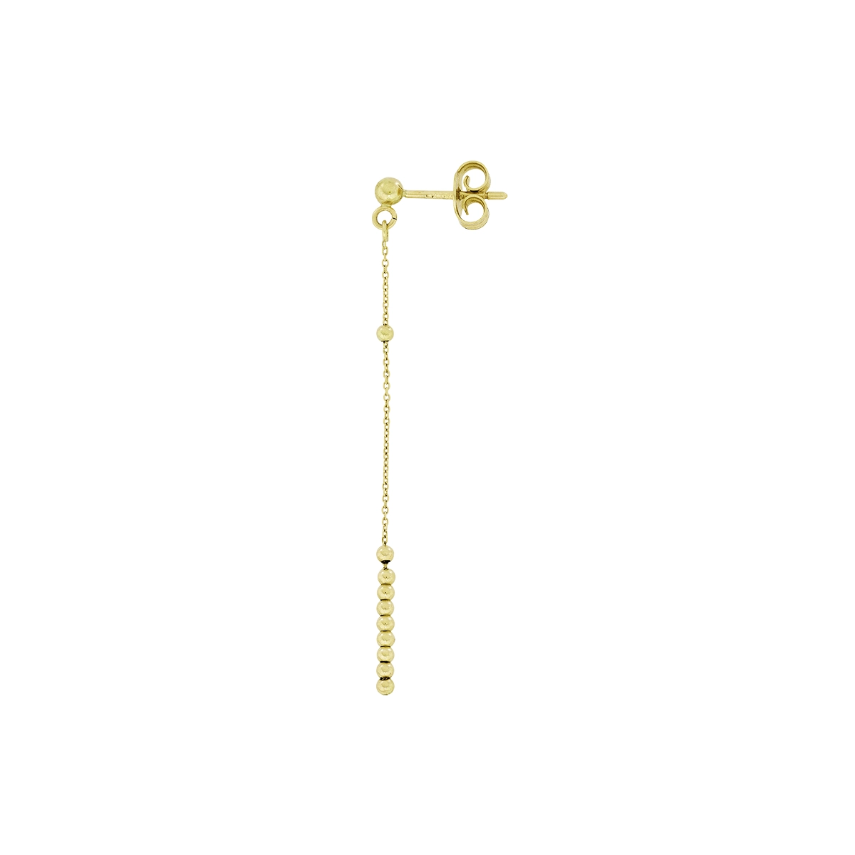 Aretes en oro amarillo de 18 Kilates, Tiras
