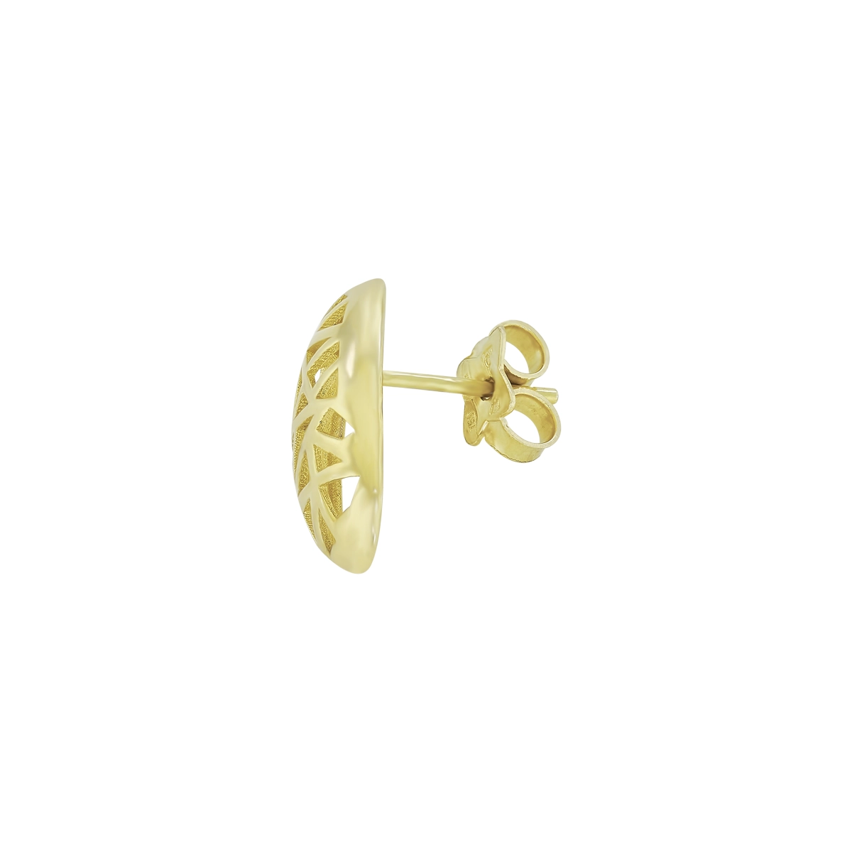 Aretes en oro amarillo de 18 Kilates con visos, Figuras geométricas