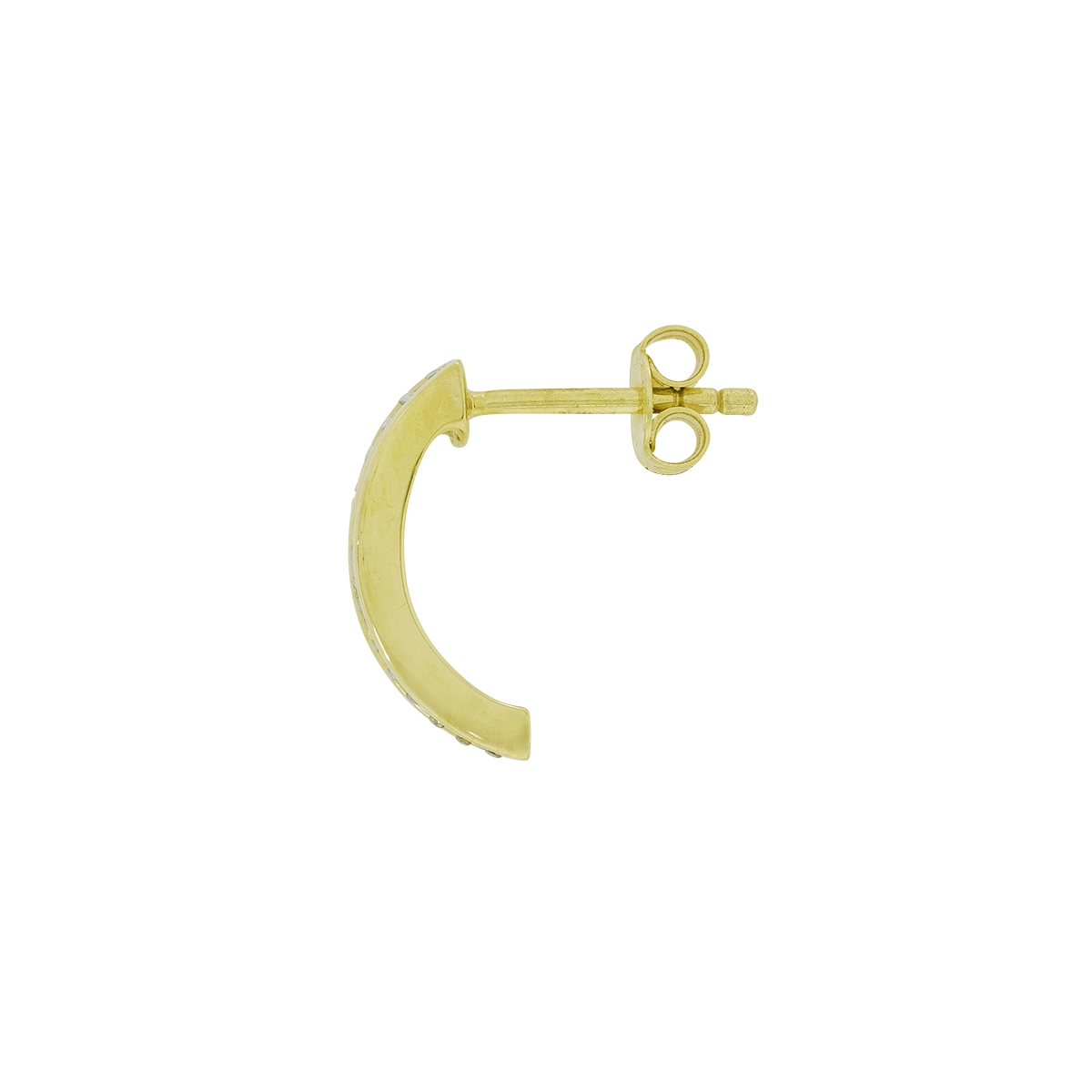 Aretes en oro amarillo de 18 Kilates, Franjas, con diamantes de 0.11 Ct
