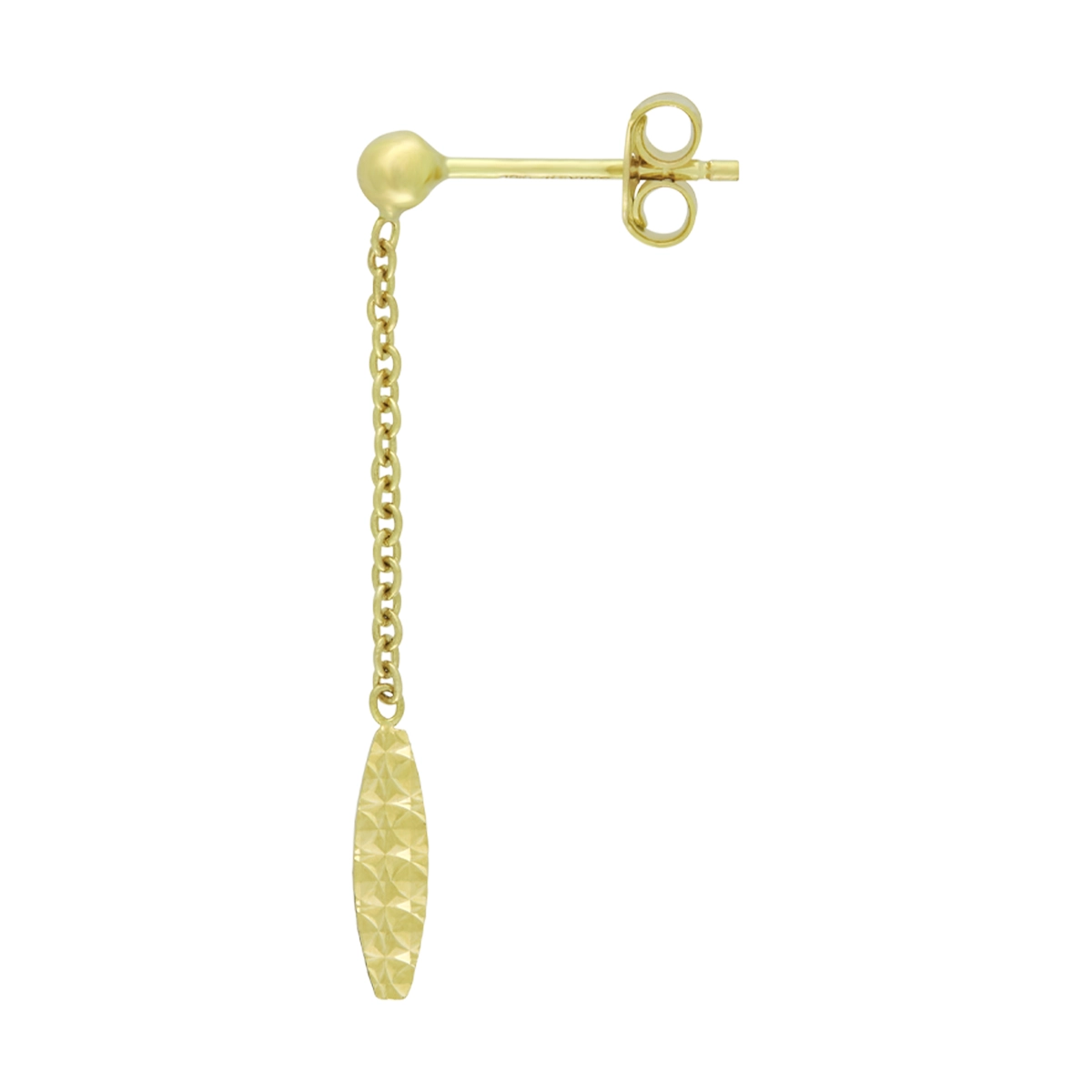 Aretes en oro amarillo de 18 Kilates con visos, Barras