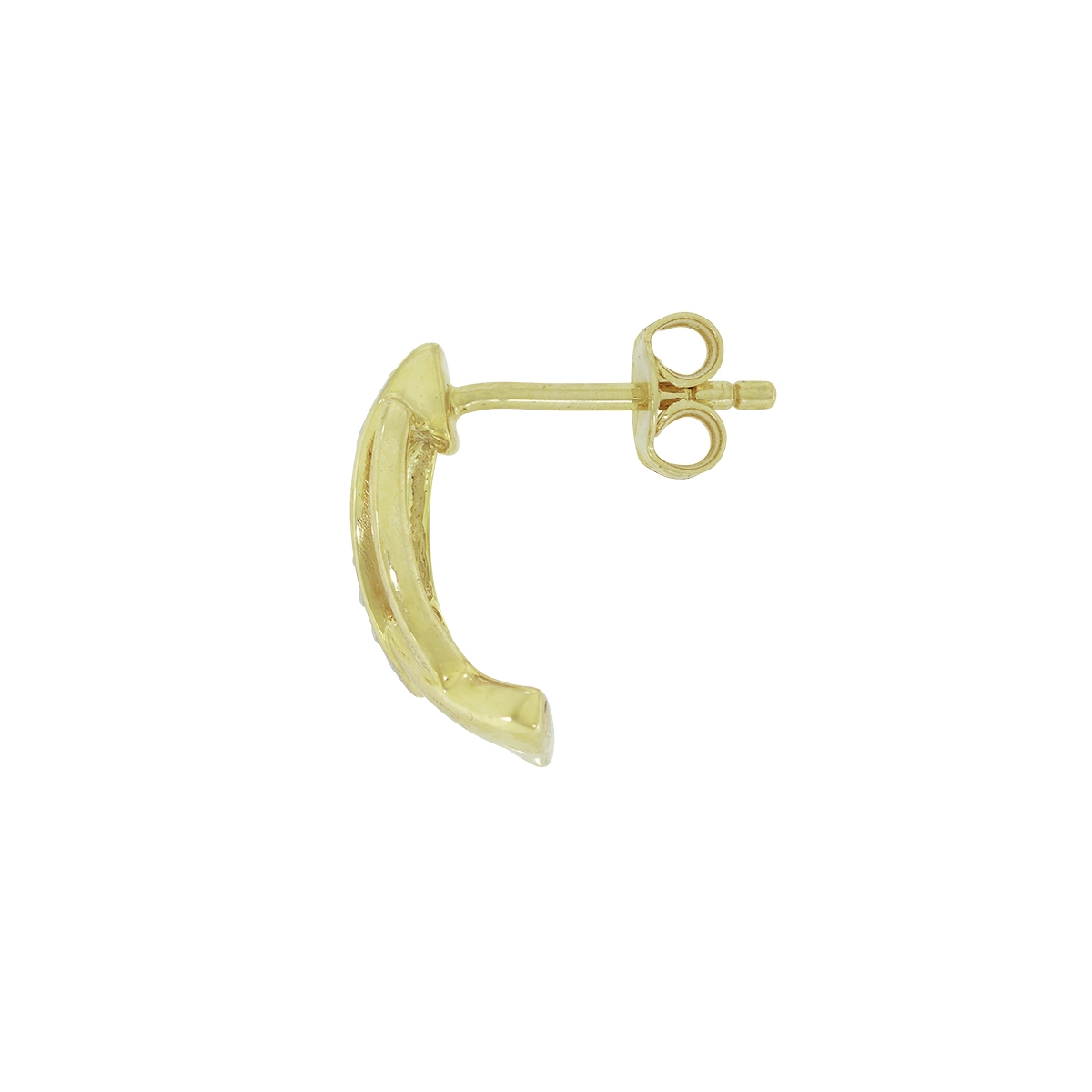 Aretes en oro amarillo de 18 Kilates, Franjas, con diamantes de 0.08 Ct