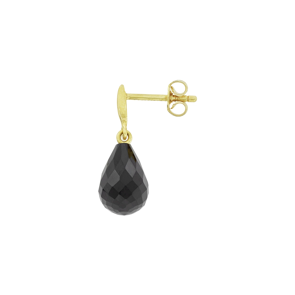 Aretes en oro amarillo de 18 Kilates, con 2 onix centrales