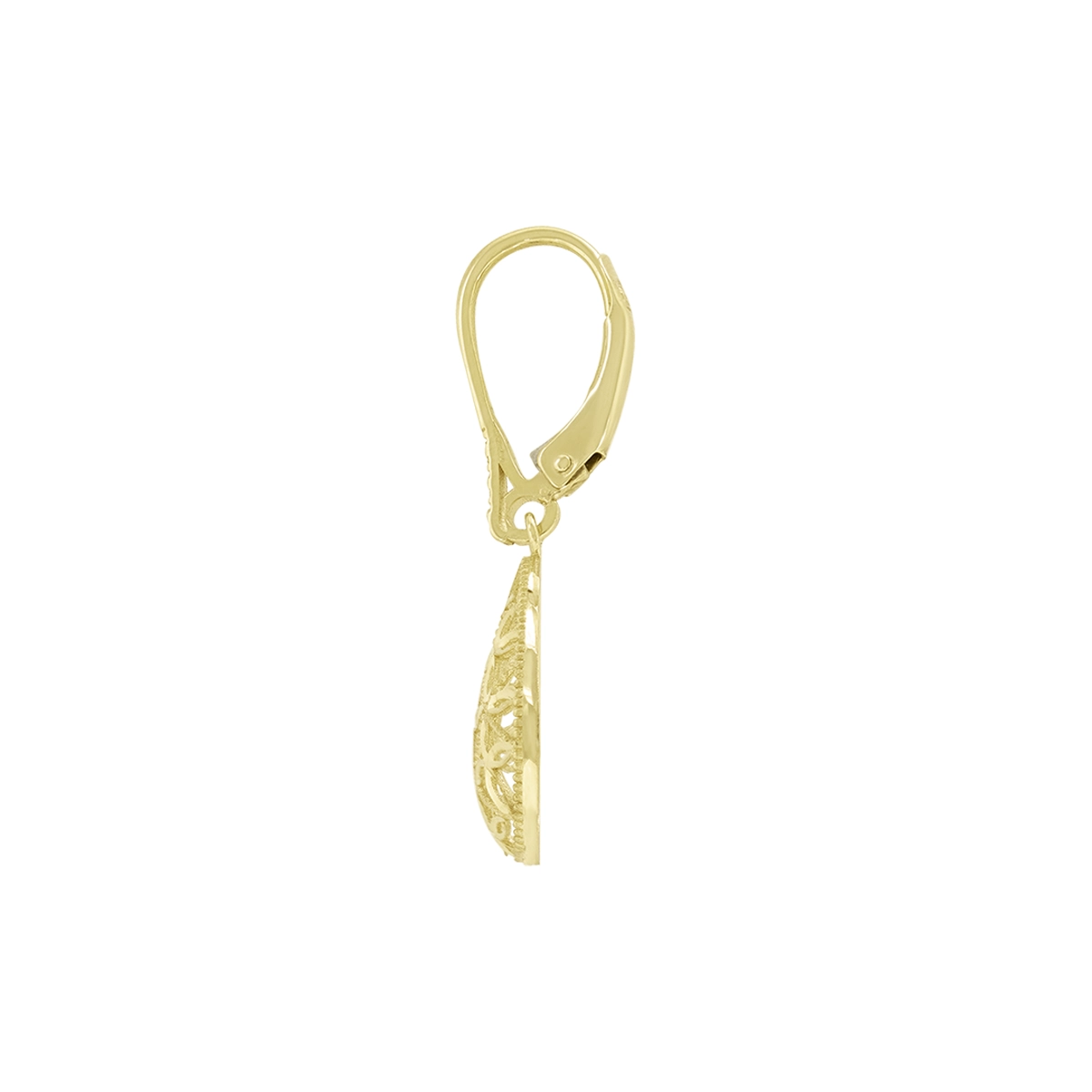 Aretes en oro amarillo de 18 Kilates con visos, Lágrima