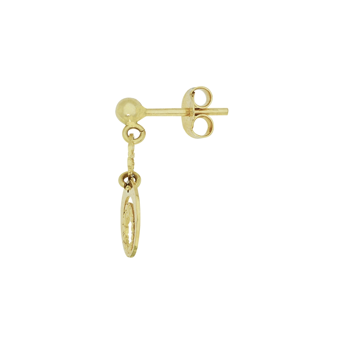 Aretes en oro amarillo de 18 Kilates con visos, Figuras geométricas