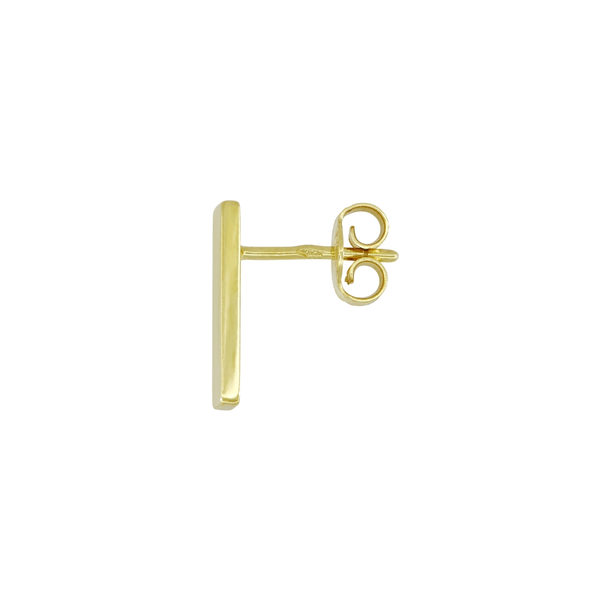 Aretes en oro amarillo de 18 Kilates, Barras
