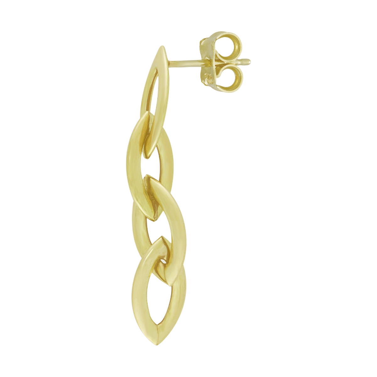 Aretes en oro amarillo de 18 Kilates, Hoja