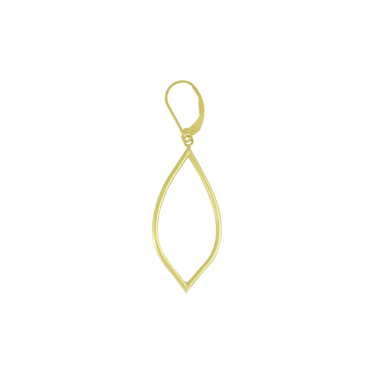 Aretes en oro amarillo de 18 Kilates, Hoja, 1.50 mm. de ancho