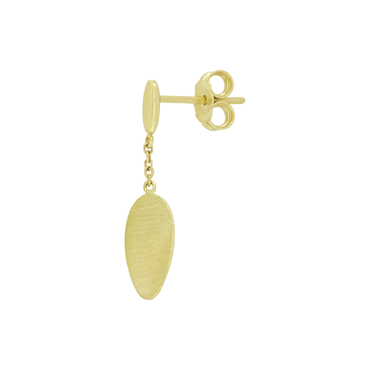 Aretes en oro amarillo de 18 Kilates satinado, Figuras geométricas