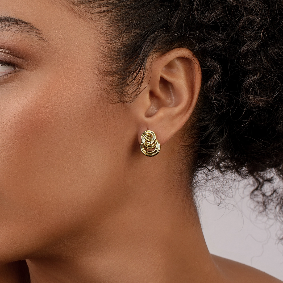 Aretes en oro amarillo de 18 Kilates, Figuras geométricas