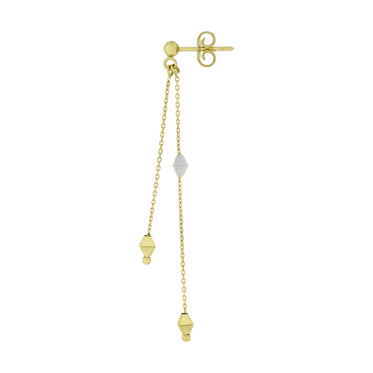 Aretes en oro amarillo de 18 Kilates, Figuras geométricas