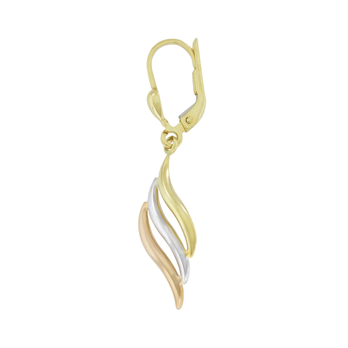 Aretes en oro amarillo de 18 Kilates, Franjas