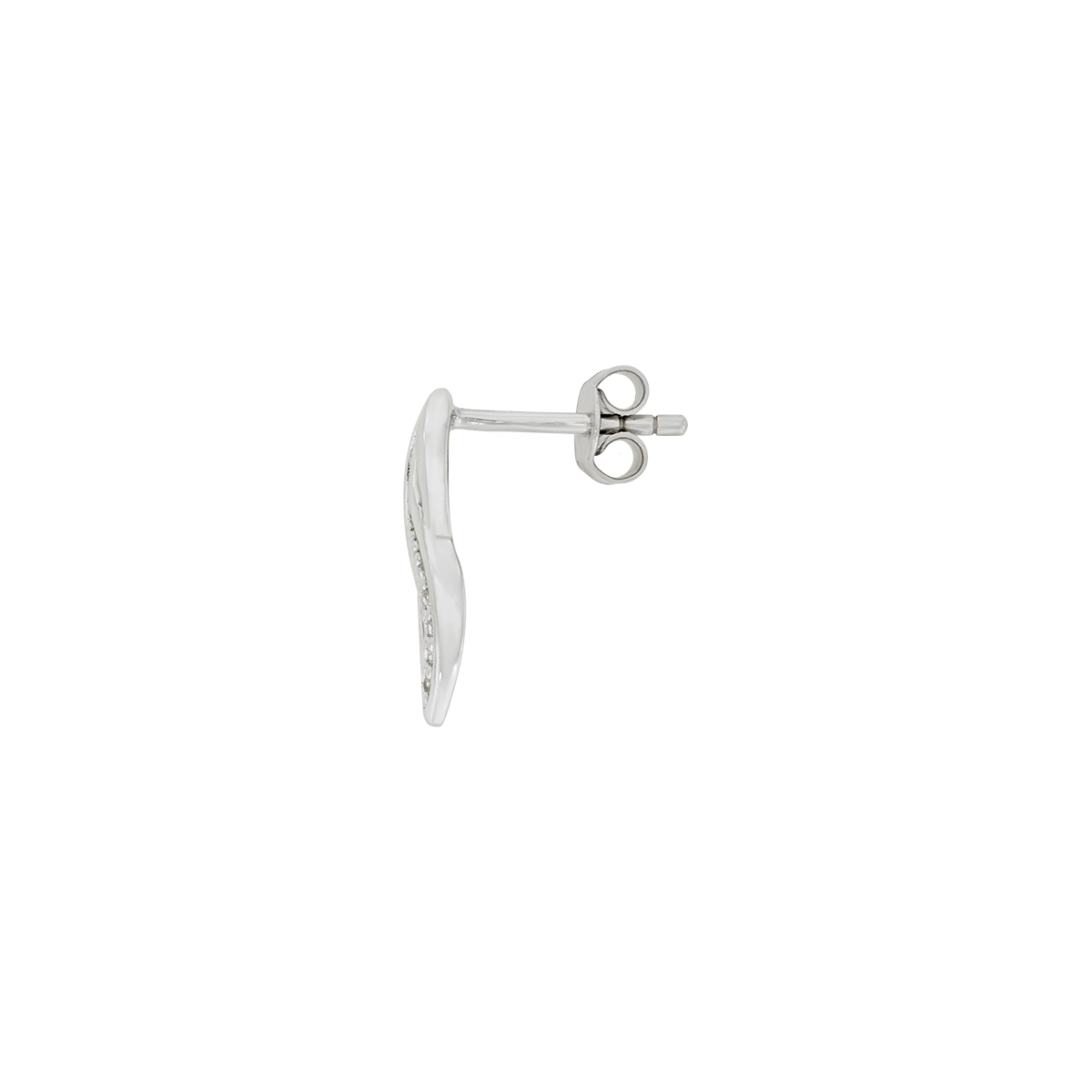 Aretes en oro blanco de 18 Kilates, Franjas, con diamantes de 0.05 Ct