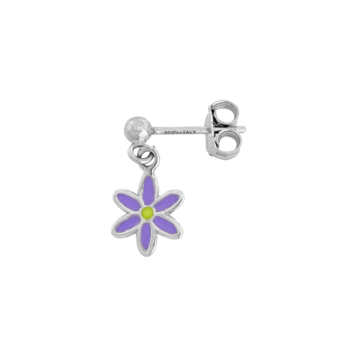 Aretes de flores en plata Ley 925 - Colección Sueños