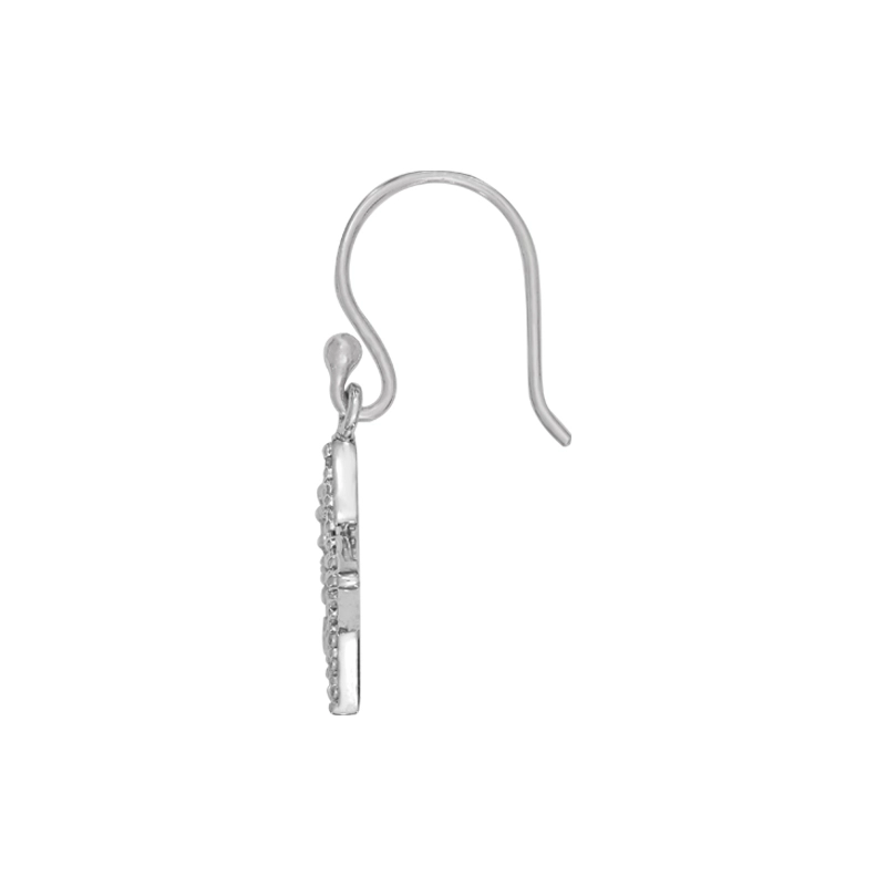 Aretes de estrella en plata Ley 925, con cristales - Colección Sueños