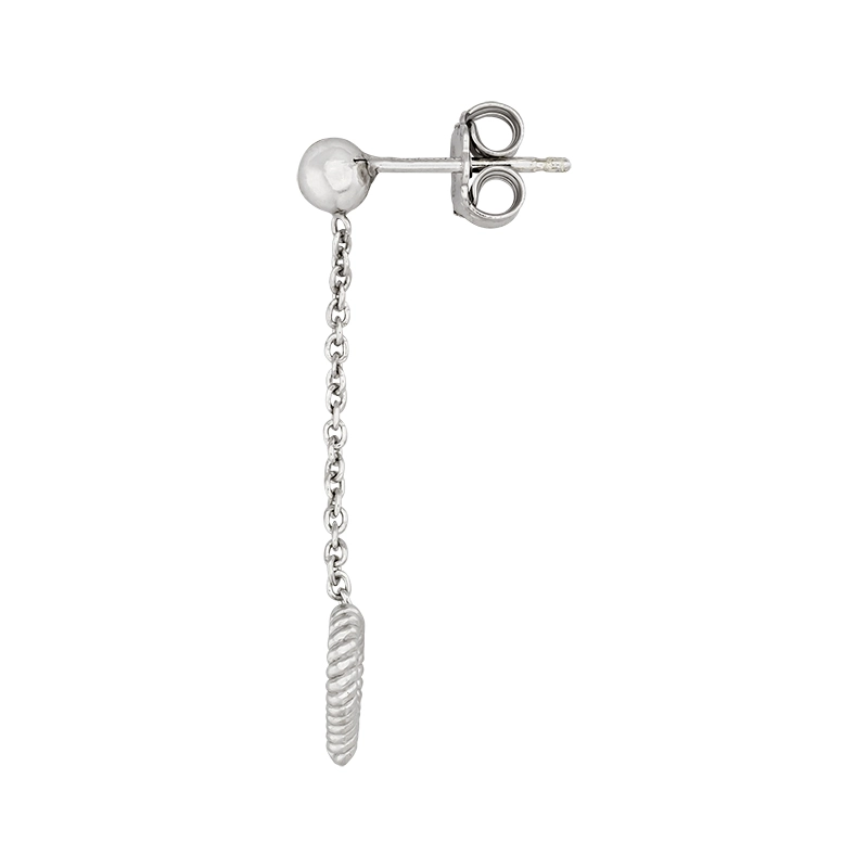 Aretes de corazón en plata Ley 925 con visos - Colección Sueños