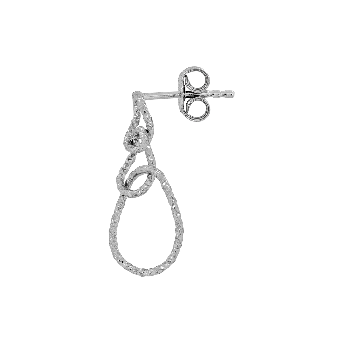 Aretes en plata Ley 925 con visos, Figuras geométricas, de la coleccion Sueños