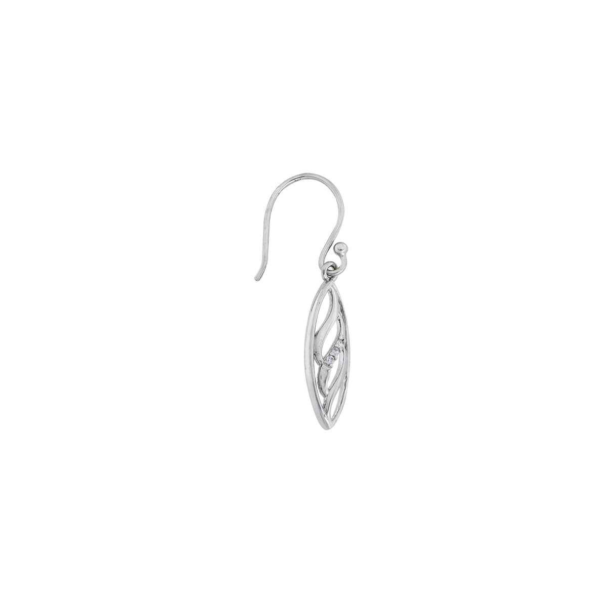 Aretes en plata Ley 925, Franjas, con zircones, de la coleccion Sueños