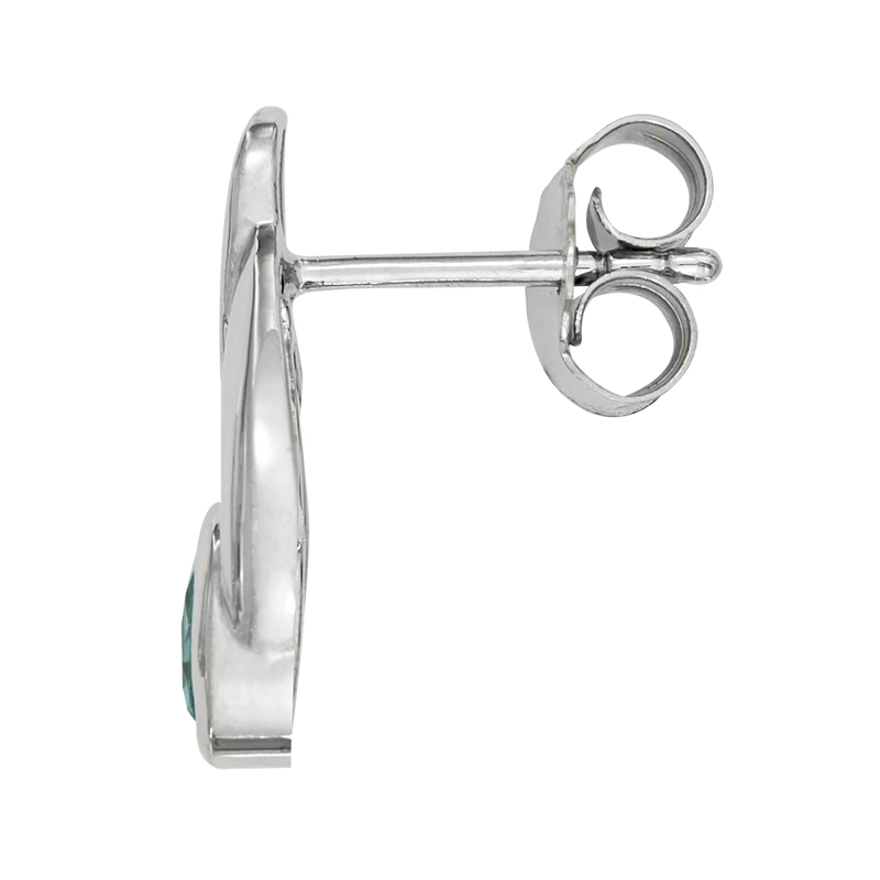 Aretes en plata Ley 925, Lágrima, con 2 cristales centrales, de la coleccion Sueños