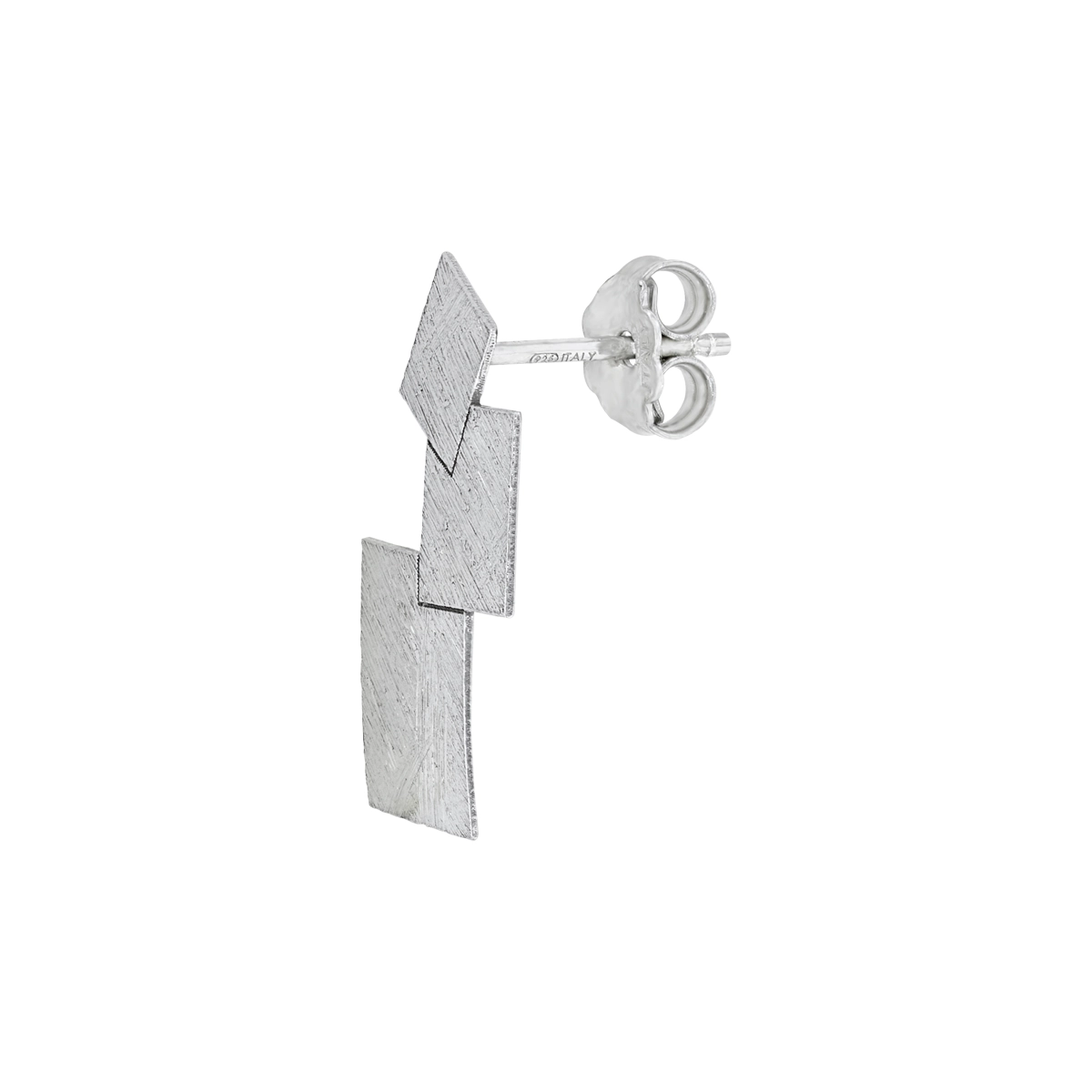 Aretes en plata Ley 925 con visos, Figuras geométricas, de la coleccion Sueños