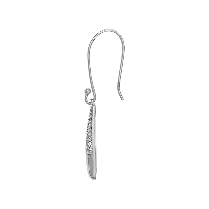 Aretes en plata Ley 925, Lágrima, con cristales, de la coleccion Sueños