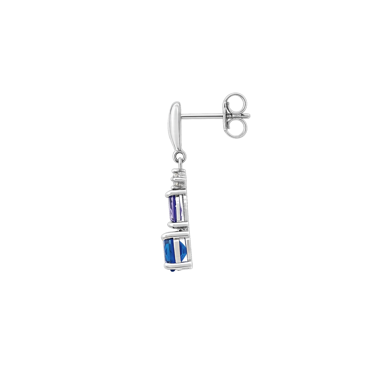 Aretes en plata Ley 925, Uñas+decoración, con 2 zircones centrales y decoración en zircones, de la coleccion Sueños