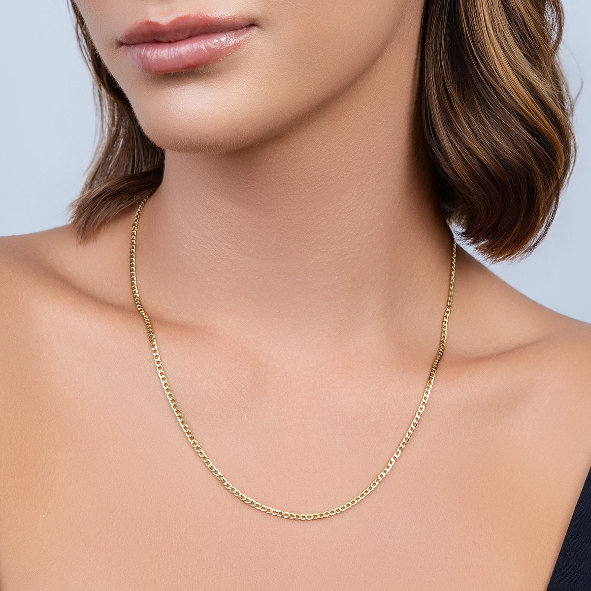Cadena en oro amarillo de 18 Kilates, Grumette, 50 cm. de largo, 2.30 mm. de ancho