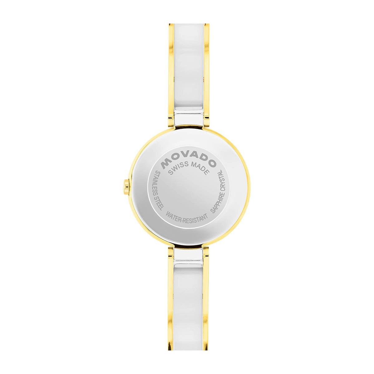 Reloj Movado análogo, para Dama, tablero redondo colores plateado y dorado, estilo sin números, pulso acero colores plateado y dorado