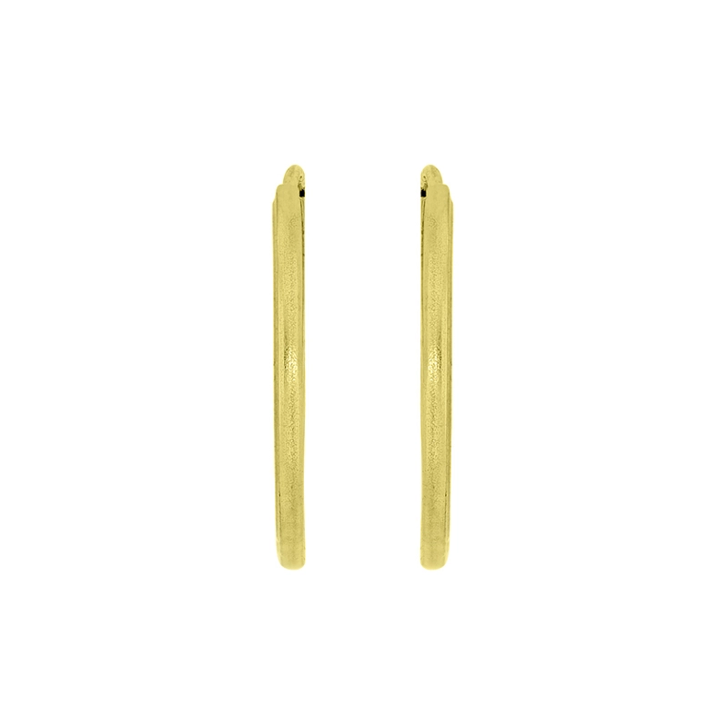 Candongas en oro amarillo de 18 Kilates, Aguja, 1 mm. de ancho