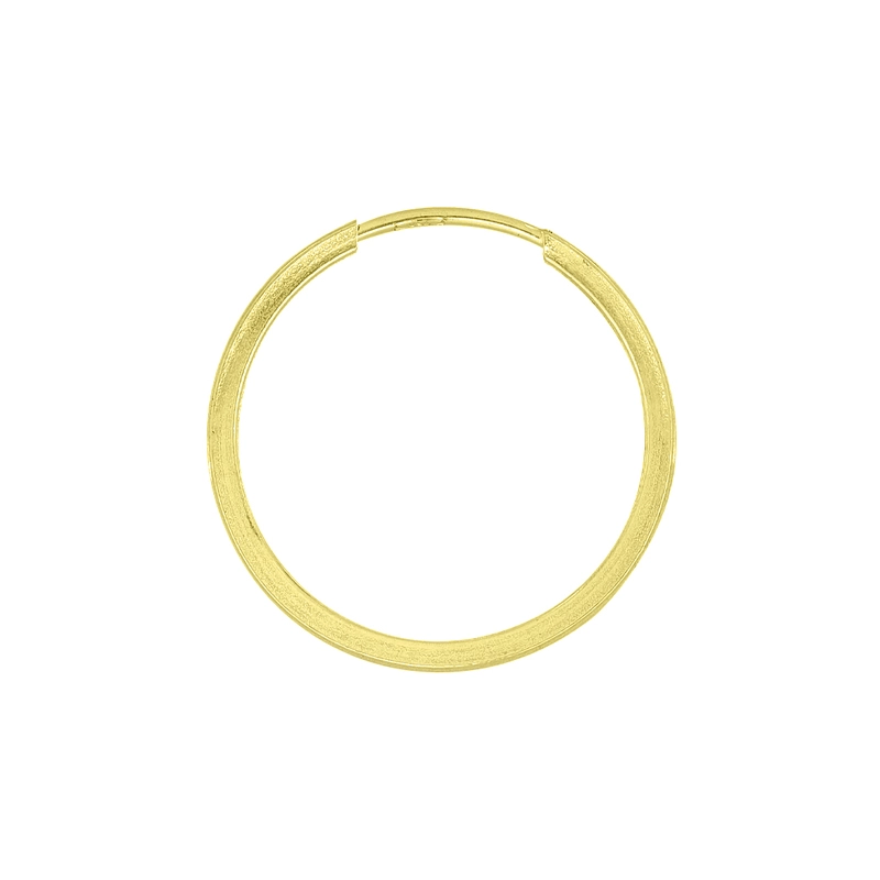 Candongas en oro amarillo de 18 Kilates, Aguja, 1 mm. de ancho