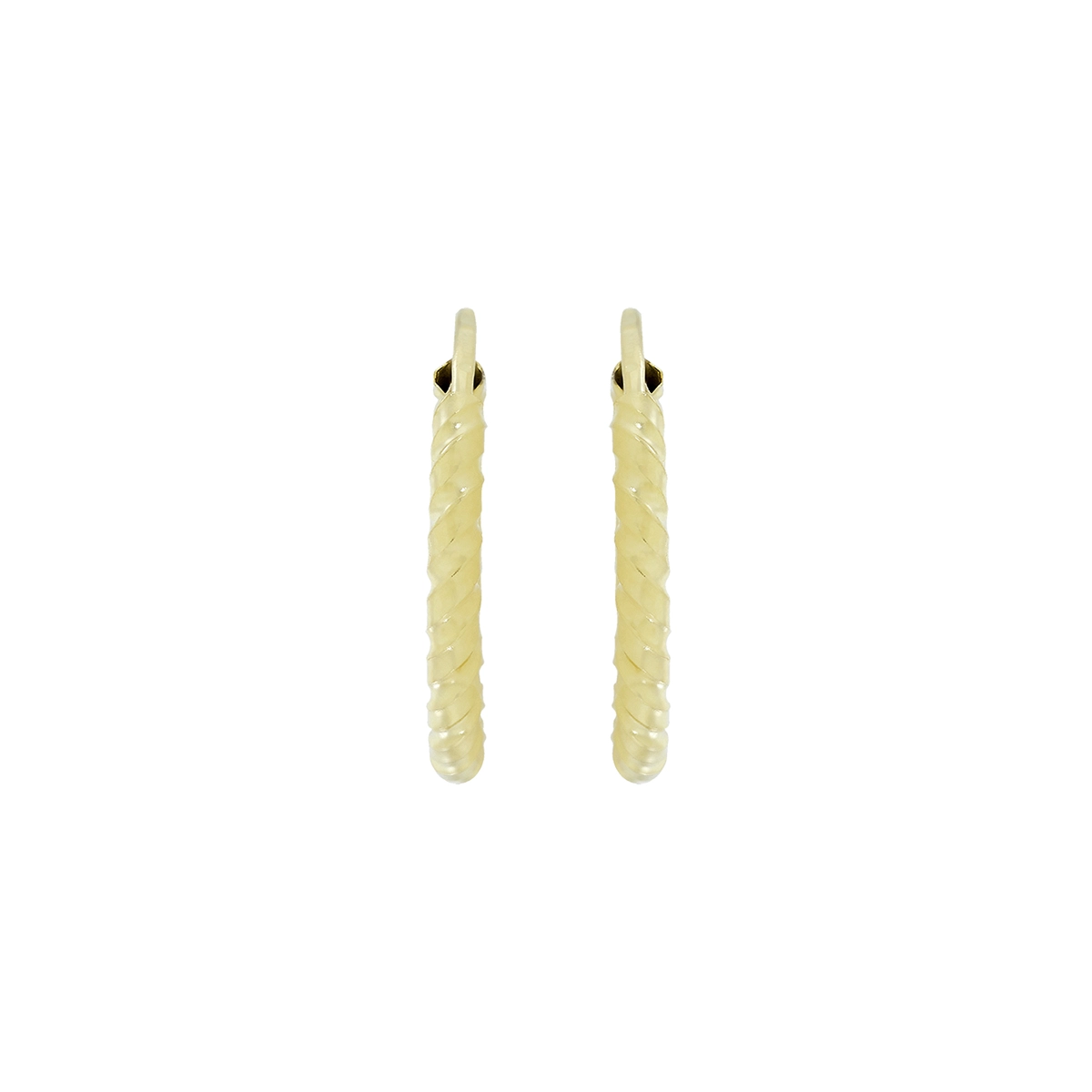 Candongas en oro amarillo de 18 Kilates con visos, Aguja, 1.50 mm. de ancho