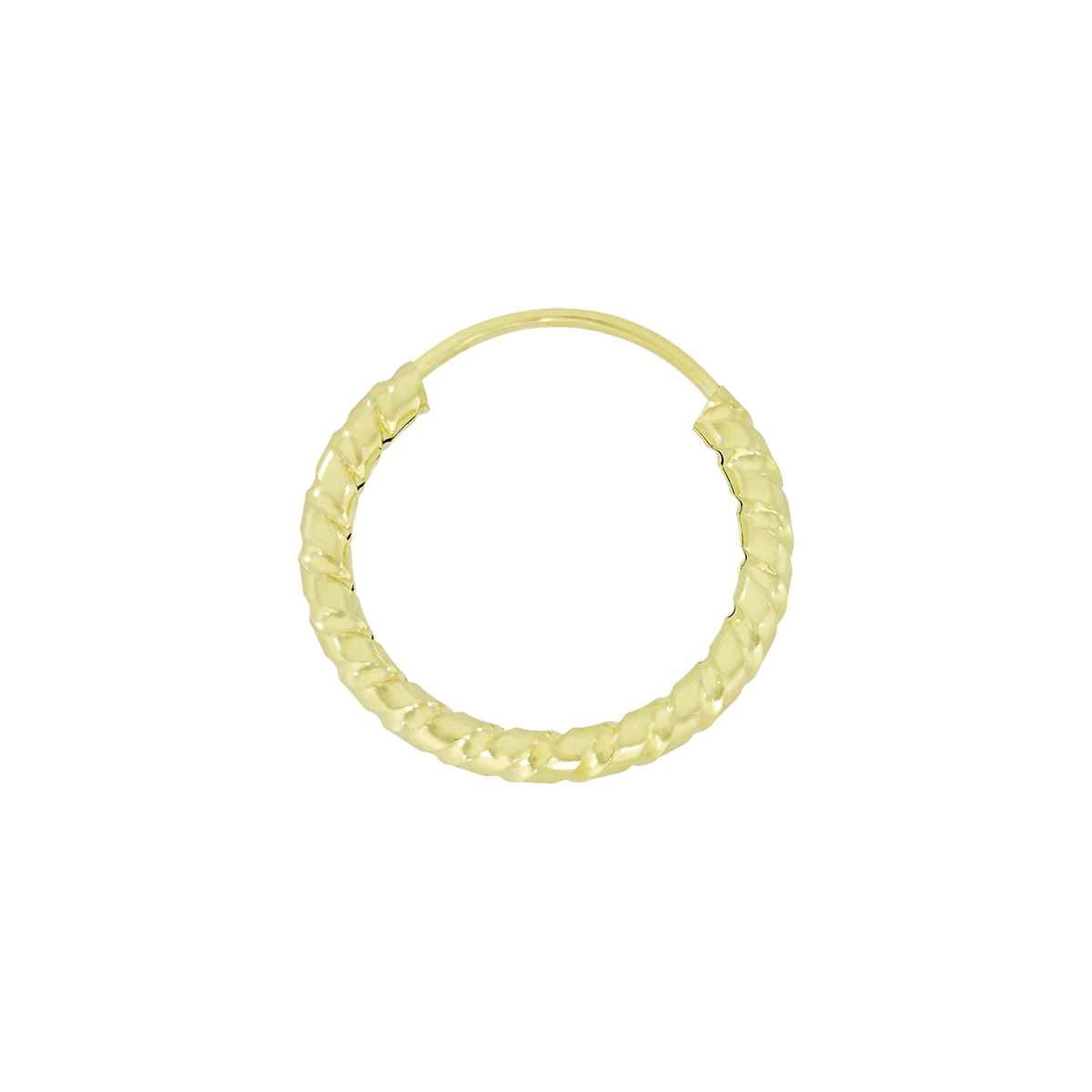 Candongas en oro amarillo de 18 Kilates con visos, Aguja, 1.50 mm. de ancho